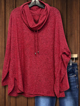 Casual Stacked Collar Loose Top