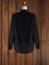 Plain Long Sleeve Velvet Shirt