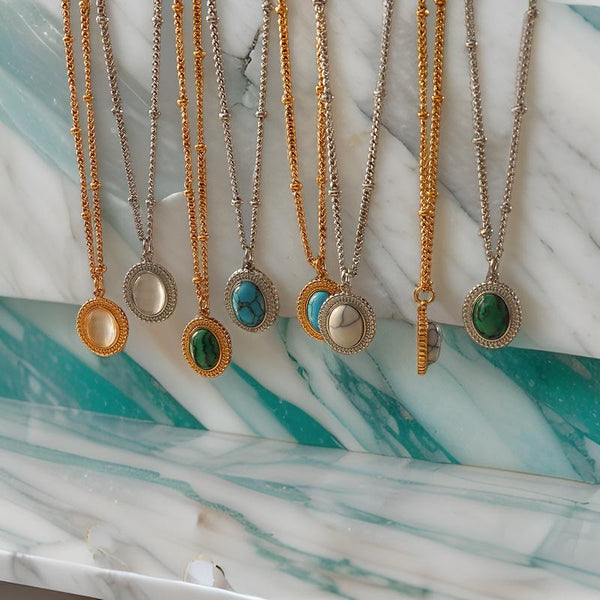 Vintage Coloured Stone Necklace